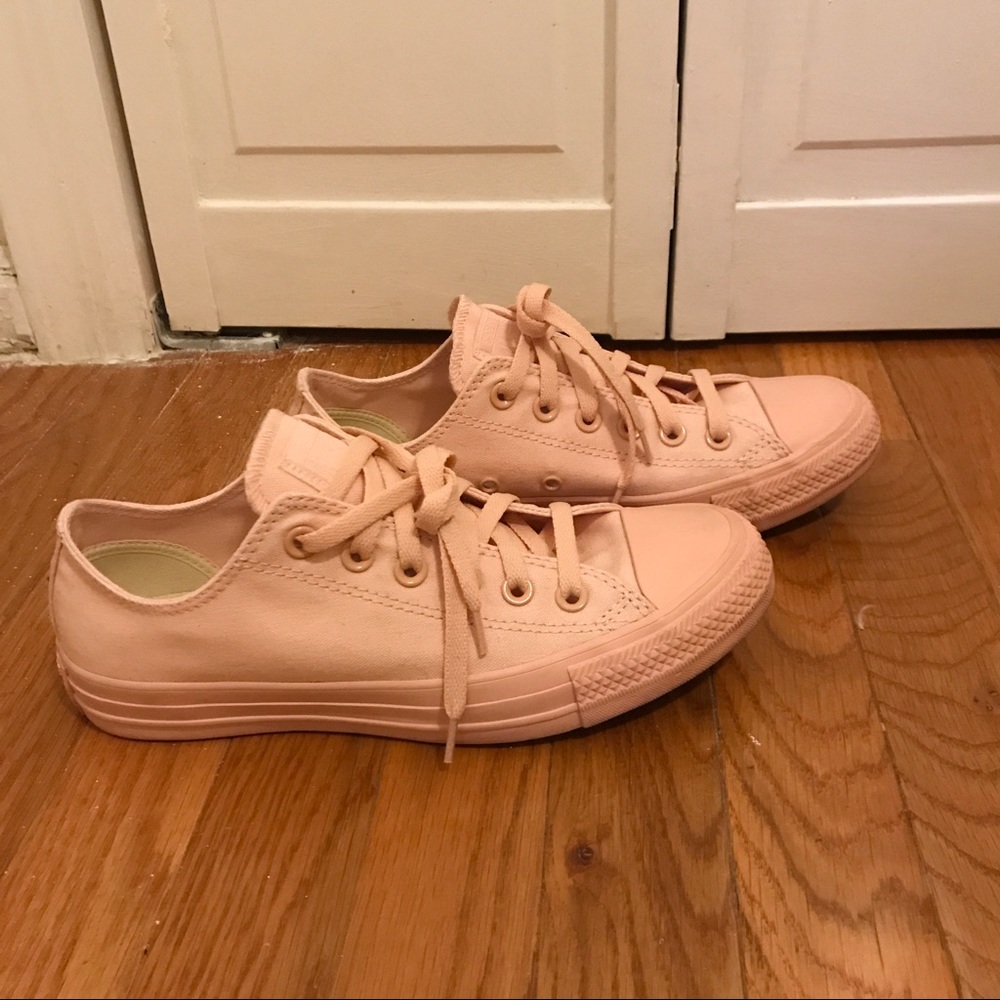 Pastel pink Converse sneakers